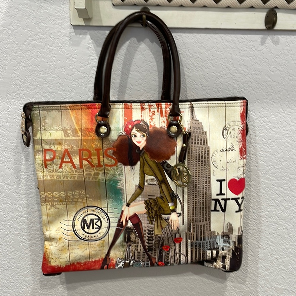 Brand New Michael Michelle Paris Bag w/Strap
